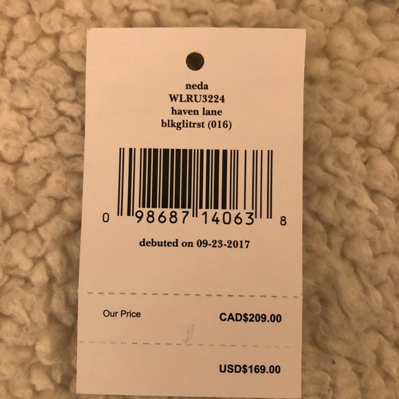 KATE SPADE Haven Lane Neda Blk Glitter Zip Wallet - Picture 8 of 8